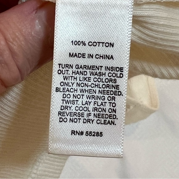 EXPRESS tank top small petite tiny sequins on front cream color - Picture 5 of 6